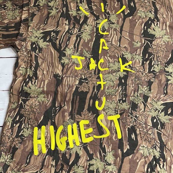 Travis ScottXJordan Cactus Jack Highest T camo L - Picture 10 of 12